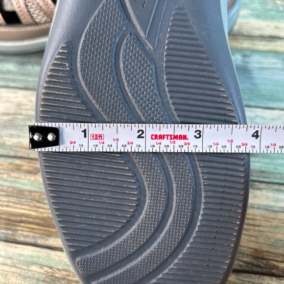 Orthofeet Verona Fisherman Sandals Womens 9W Pewter Faux Leather Comfort Casual - Picture 8 of 10